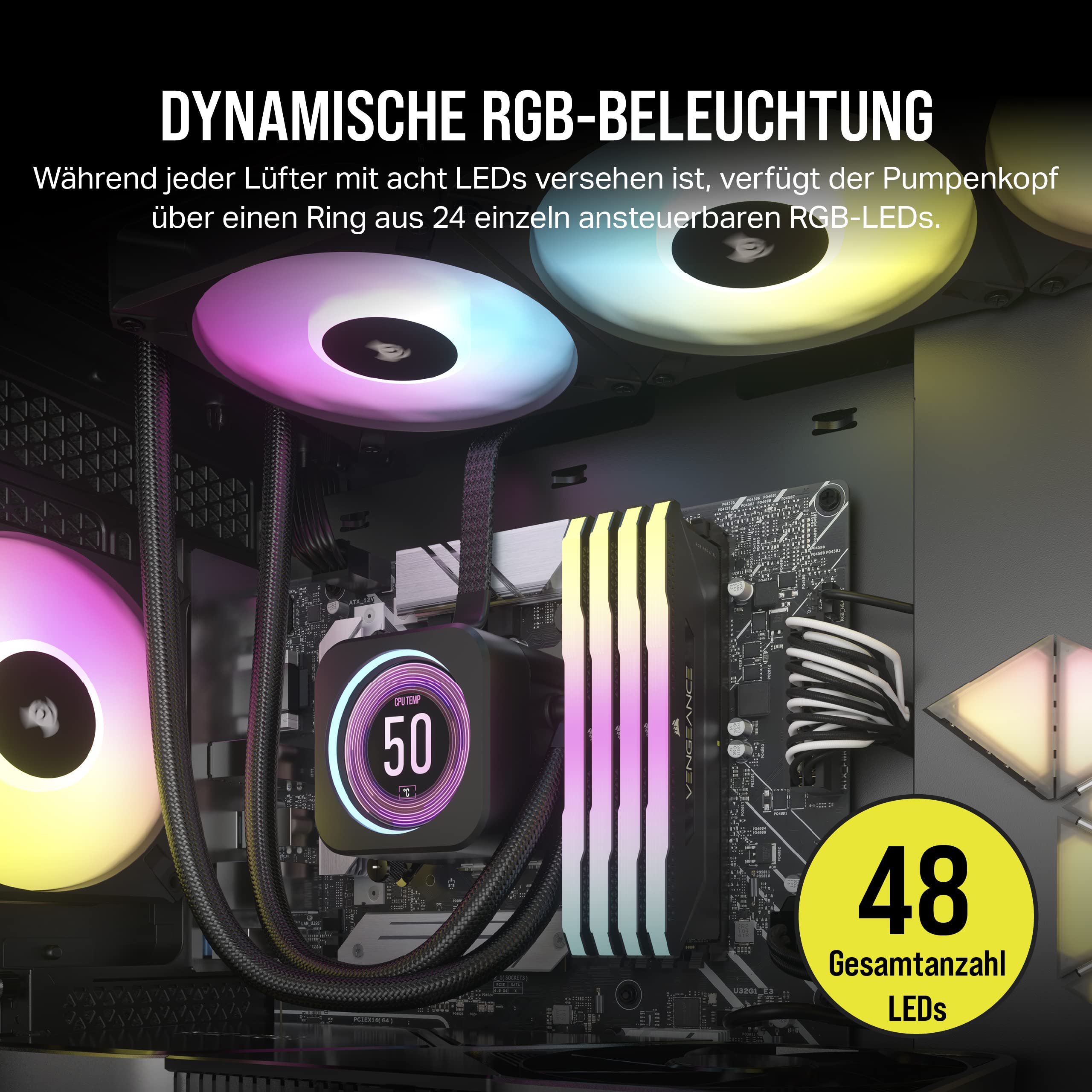 corsair-icue-h150i-elite-lcd-xt-fl-ssig-cpu-k-hler-360mm-aio-2-1-ips-lcd-3x-af12 image 5