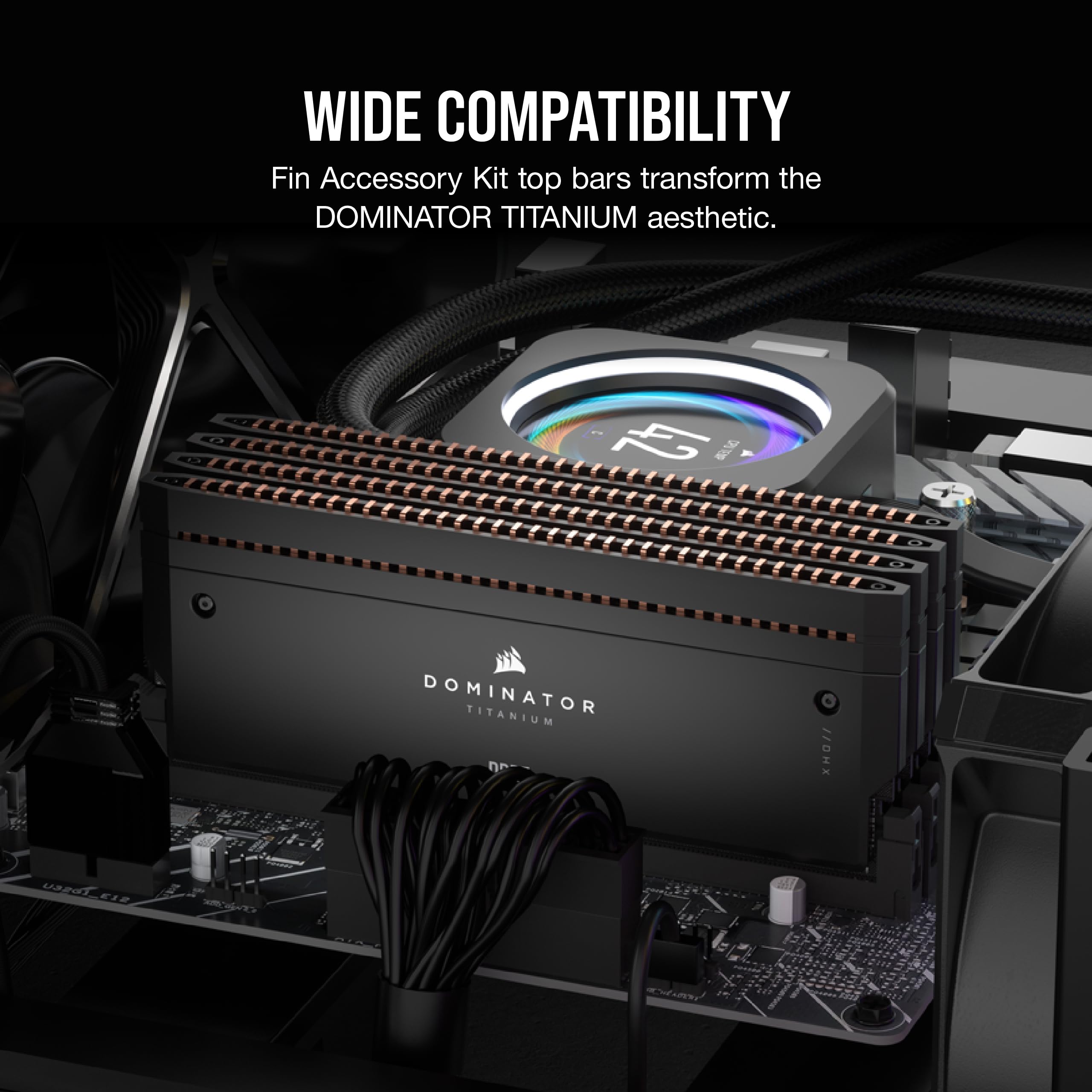 corsair-dominator-titanium-rgb-ddr5-flossen-zubeh-rsatz-2x-obere-leiste-schwarz- image 5