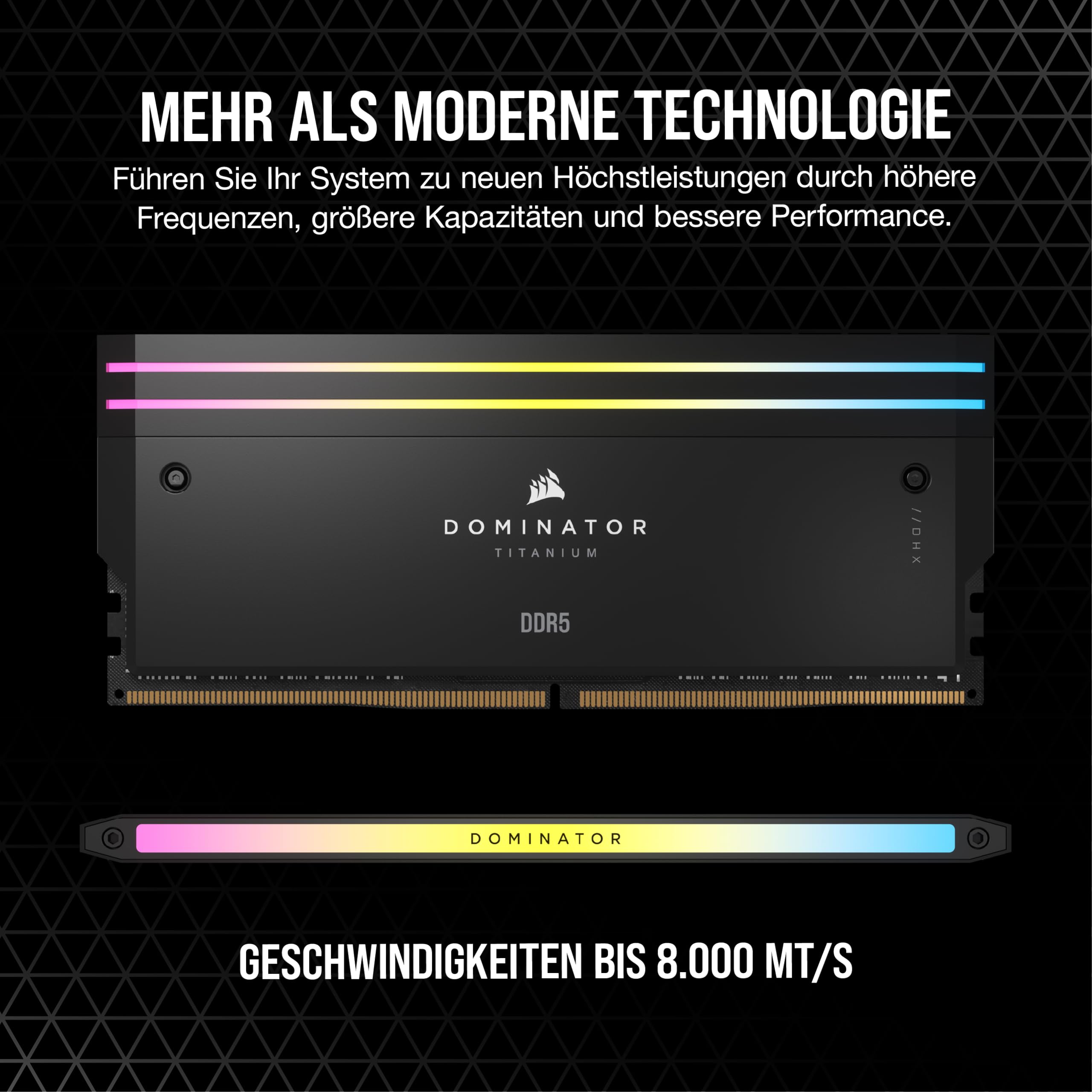 corsair-dominator-titanium-rgb-ddr5-ram-96gb-2x48gb-bis-6800mhz-cl40-intel-xmp-3 image 3