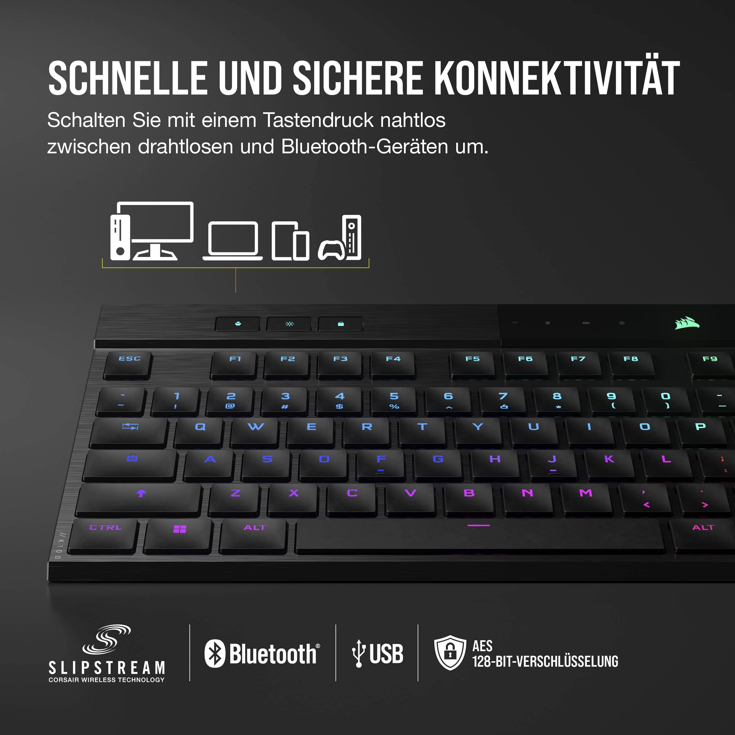 corsair-k100-air-wireless-rgb-mechanische-gaming-tastatur-cherry-mx-ultra-low-pr image 3