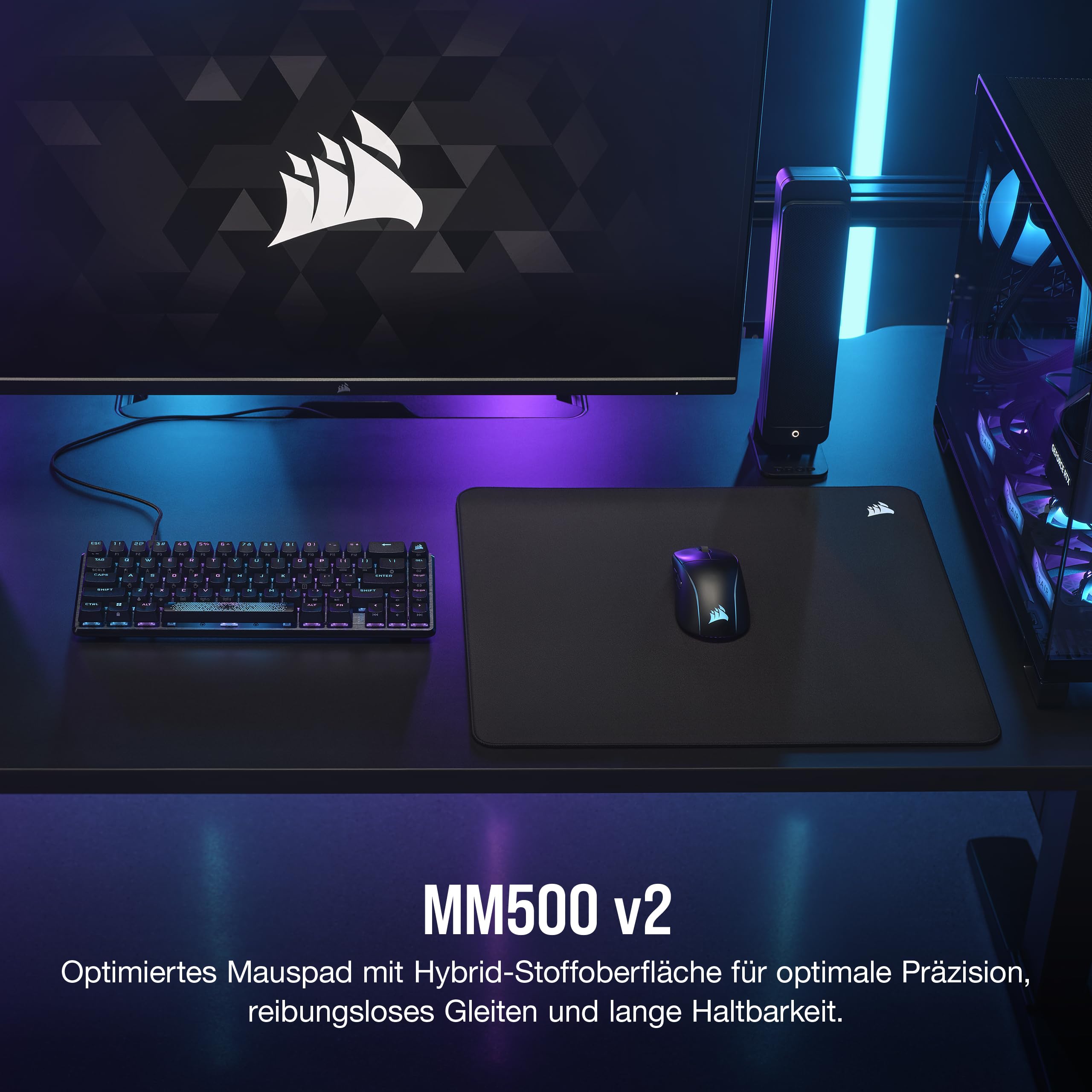 corsair-mm500-v2-gro-es-hybrid-stoff-mauspad-45cm-x-40cm-auslaufsichere-beschich image 2