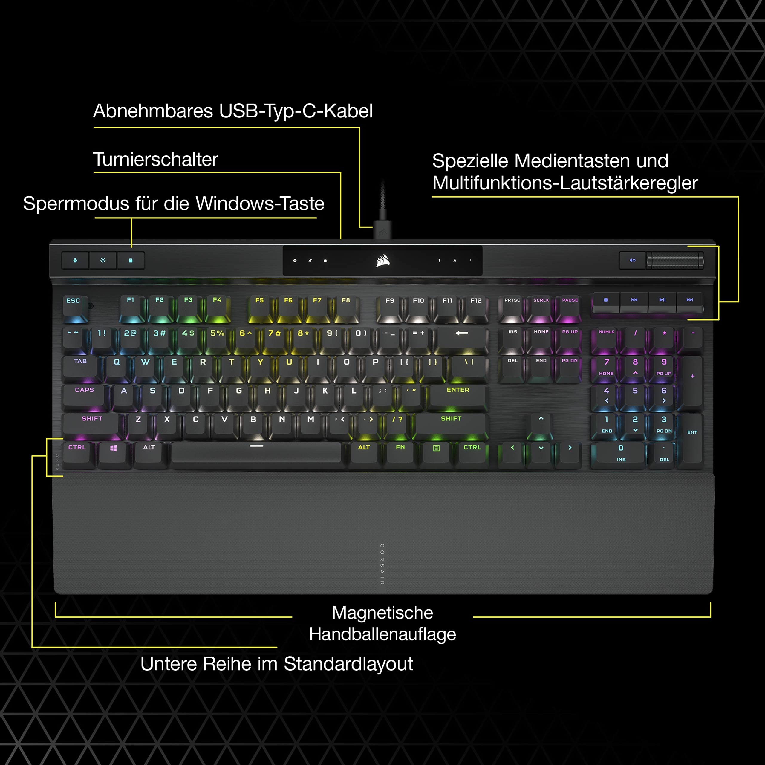 corsair-k70-rgb-pro-mechanische-gaming-tastatur-cherry-mx-red-8000hz-hyper-polli image 8