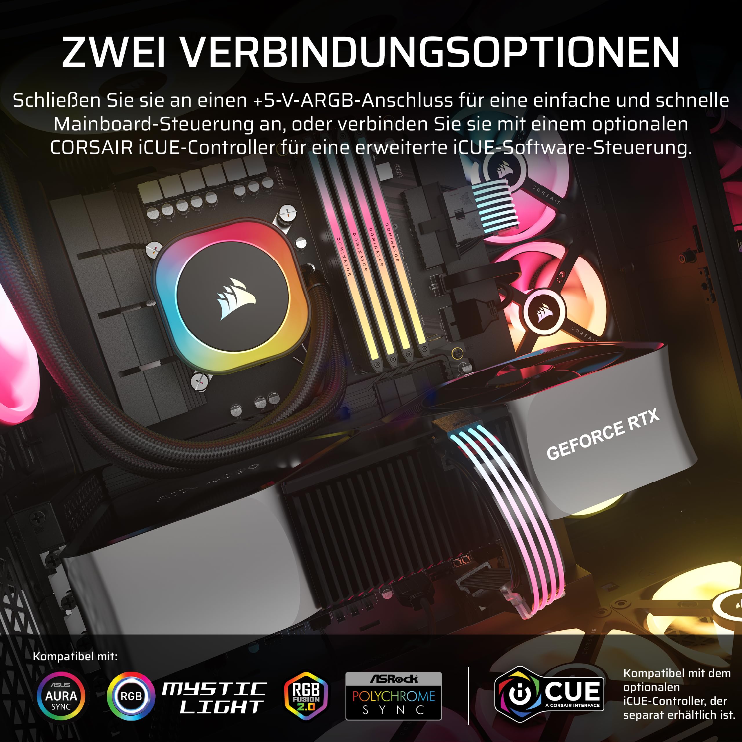 corsair-icue-argb-psu-cable-strips-2x-200mm-led-streifen-mit-je-100-rgb-leds-5v- image 5
