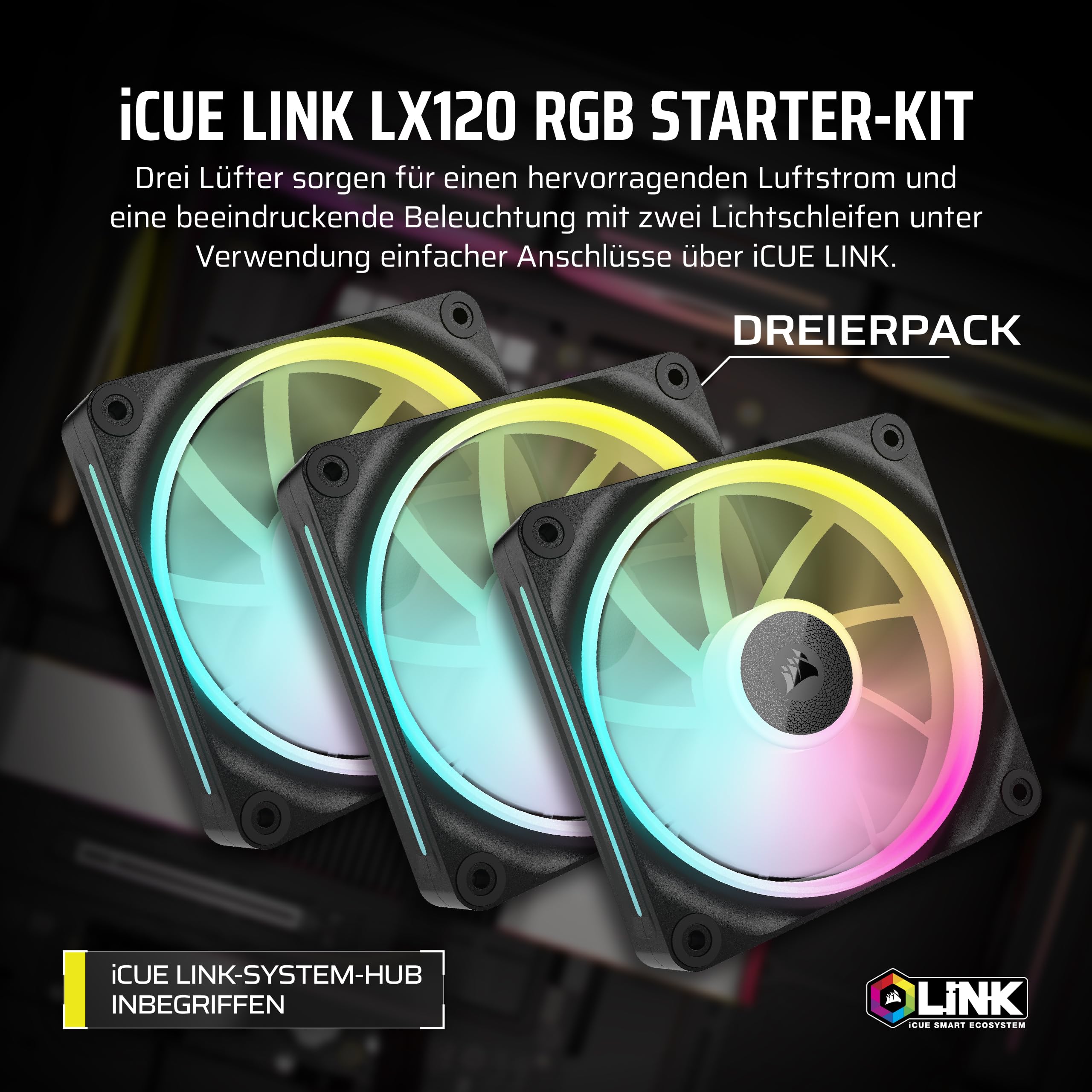corsair-icue-link-lx120-rgb-120-mm-pwm-l-fter-3er-set-dual-light-loop-2400-u-min image 2