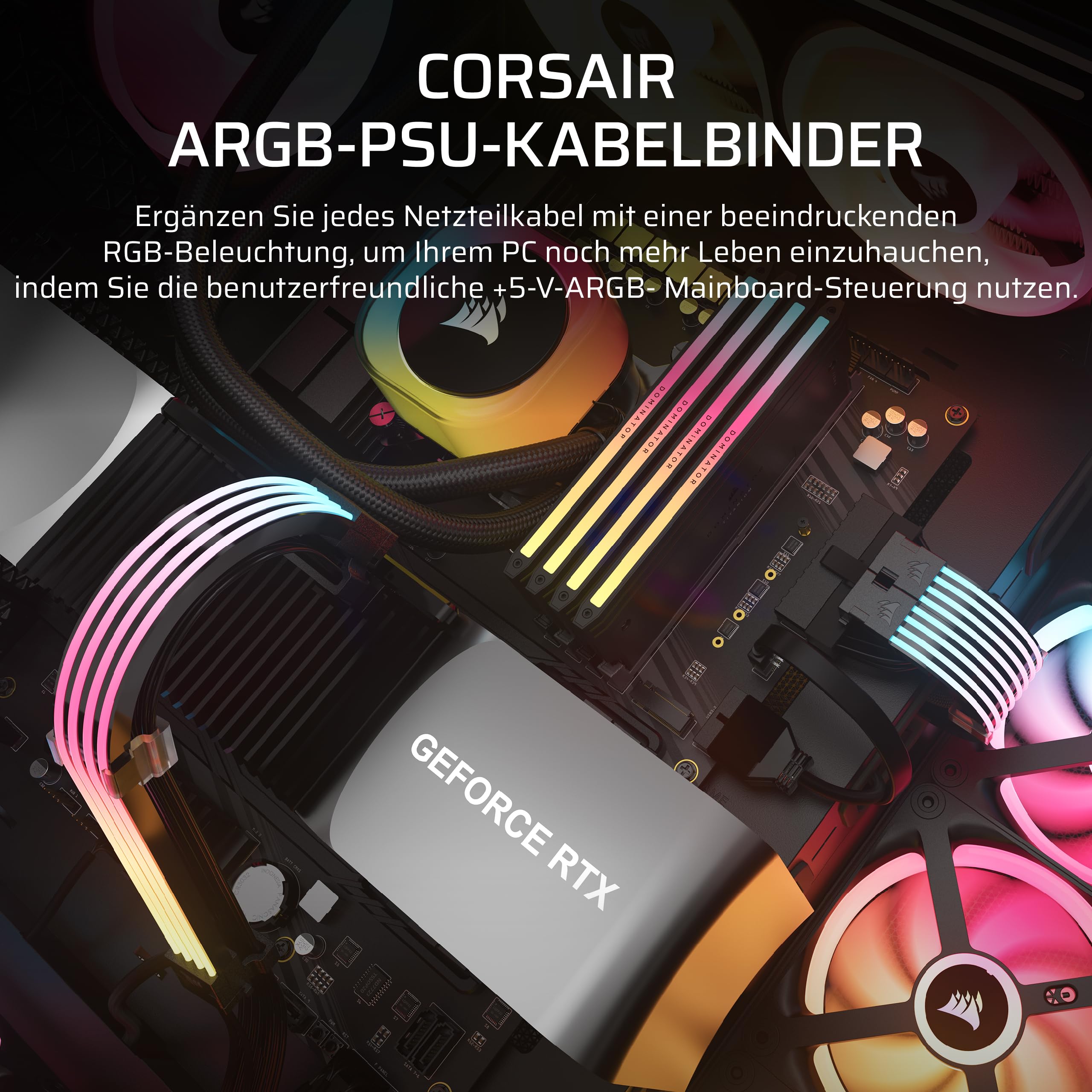 corsair-icue-argb-psu-cable-strips-2x-200mm-led-streifen-mit-je-100-rgb-leds-5v- image 2