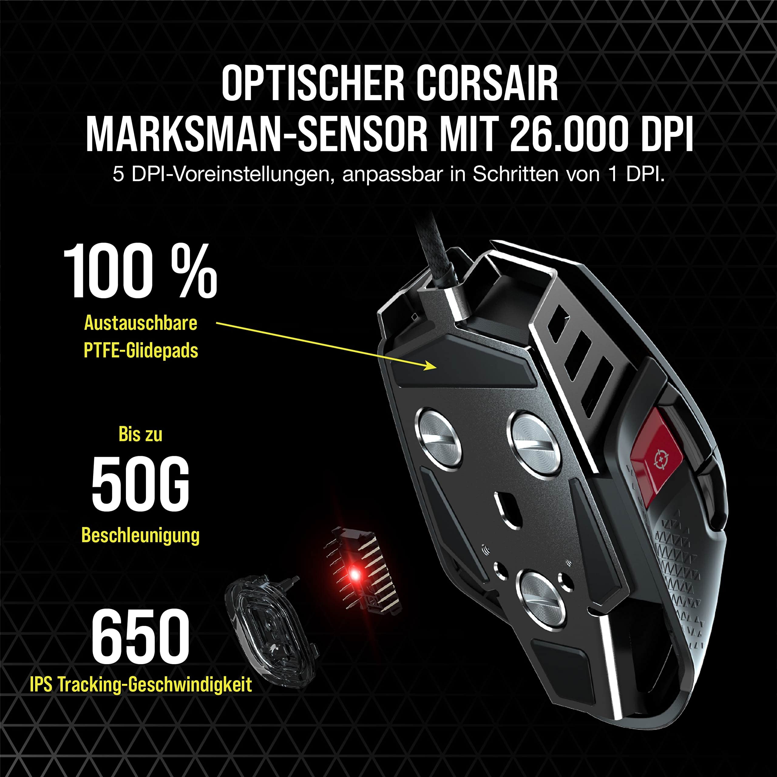 corsair-m65-rgb-ultra-kabelgebundene-fps-gaming-maus-26-000dpi-marksman-sensor-8 image 4