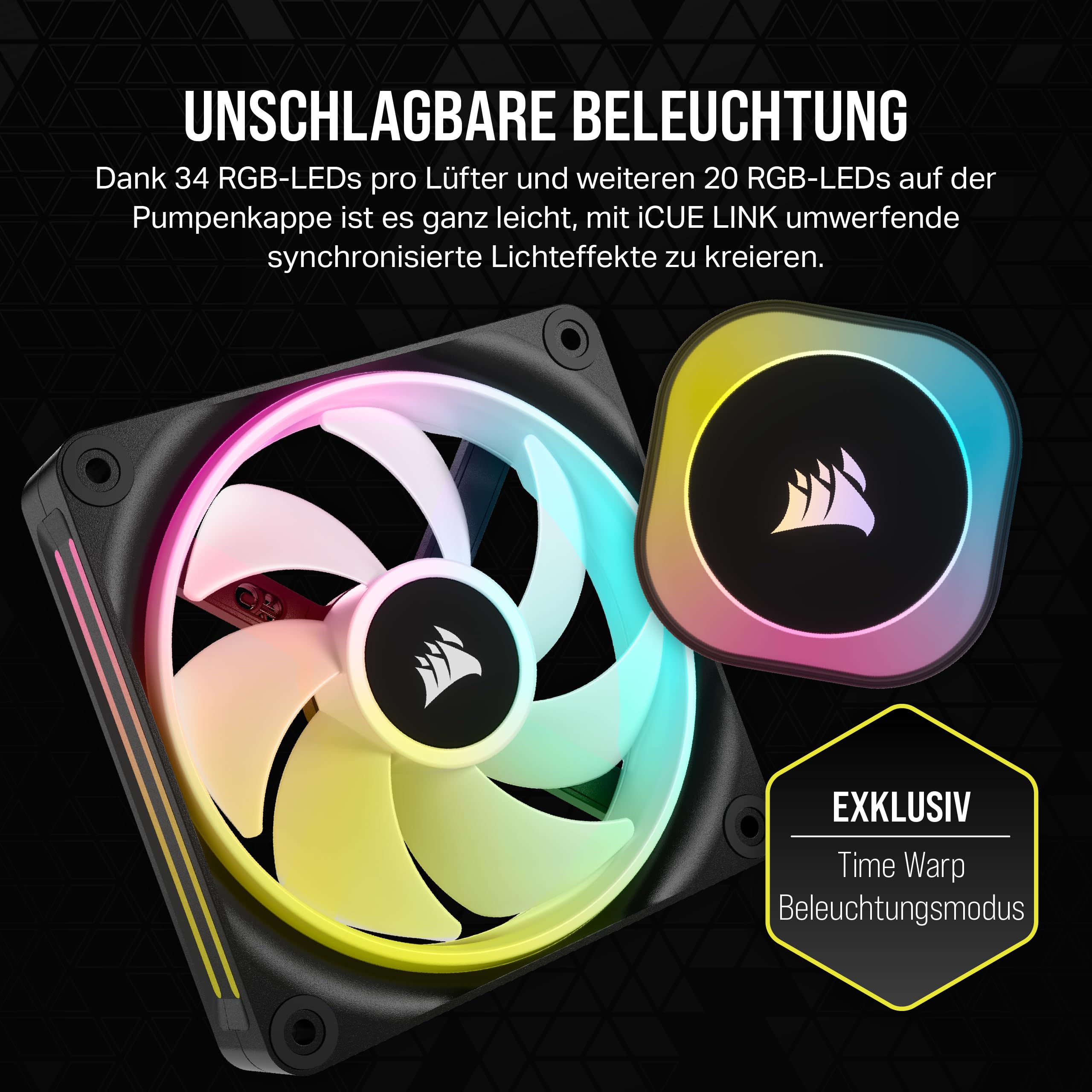 corsair-icue-link-h150i-rgb-fl-ssig-cpu-k-hler-360mm-aio-3x-qx120-rgb-l-fter-int image 6