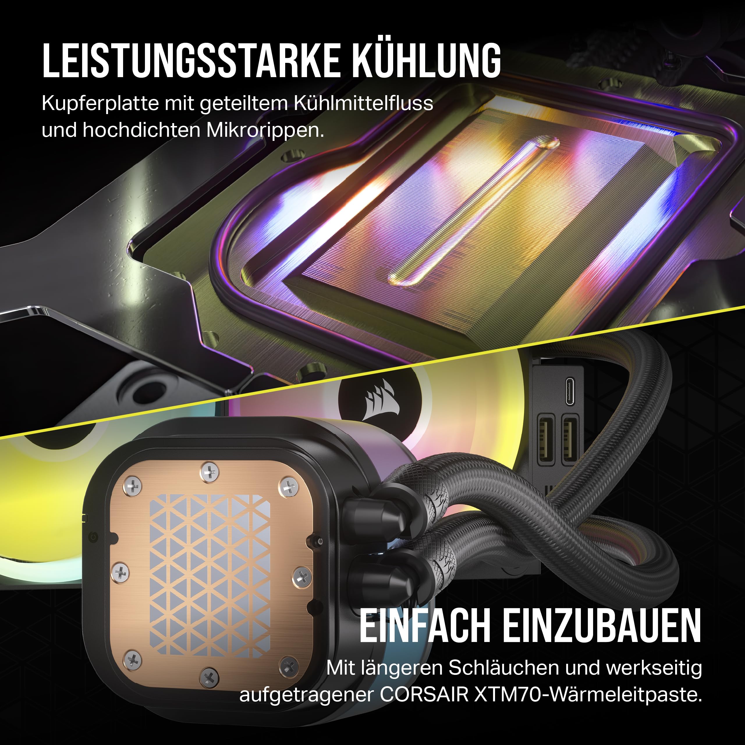 corsair-icue-link-h150i-rgb-fl-ssig-cpu-k-hler-360mm-aio-3x-qx120-rgb-l-fter-int image 8