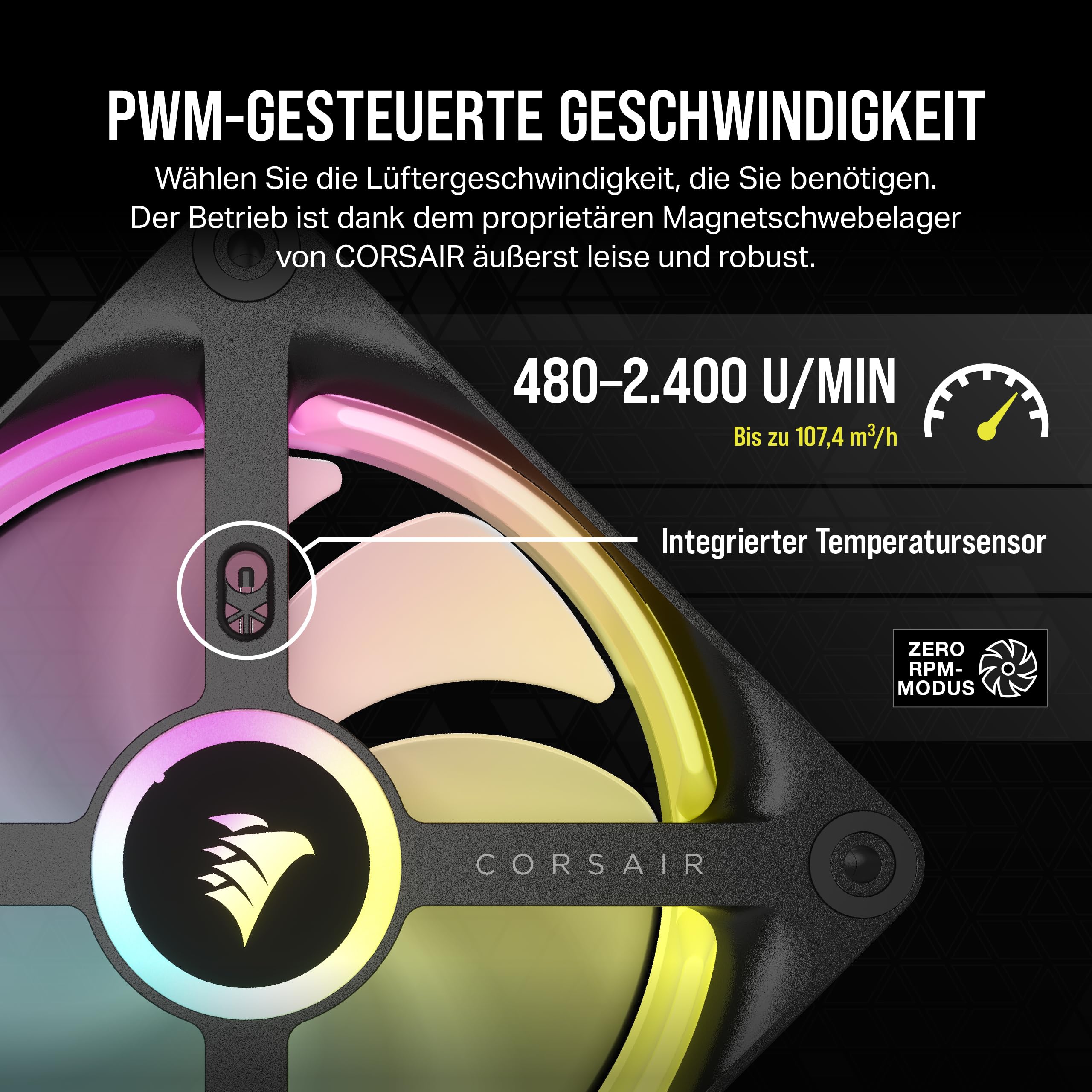 corsair-icue-link-qx120-rgb-120mm-magnetic-dome-l-fter-schwarz image 6