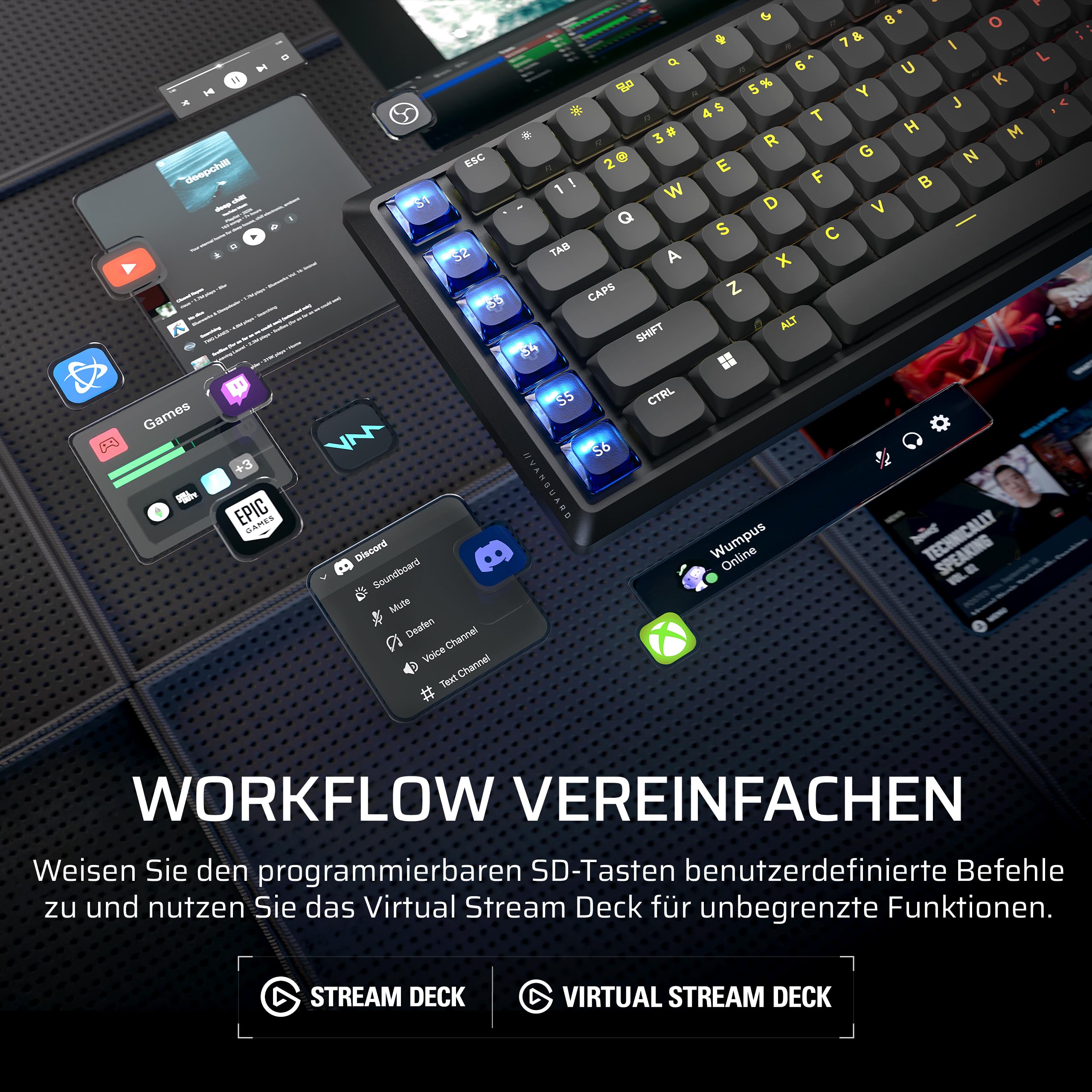 corsair-vanguard-air-99-wireless-rgb-gaming-tastatur-qwertz-deutsch-optical-mech image 6