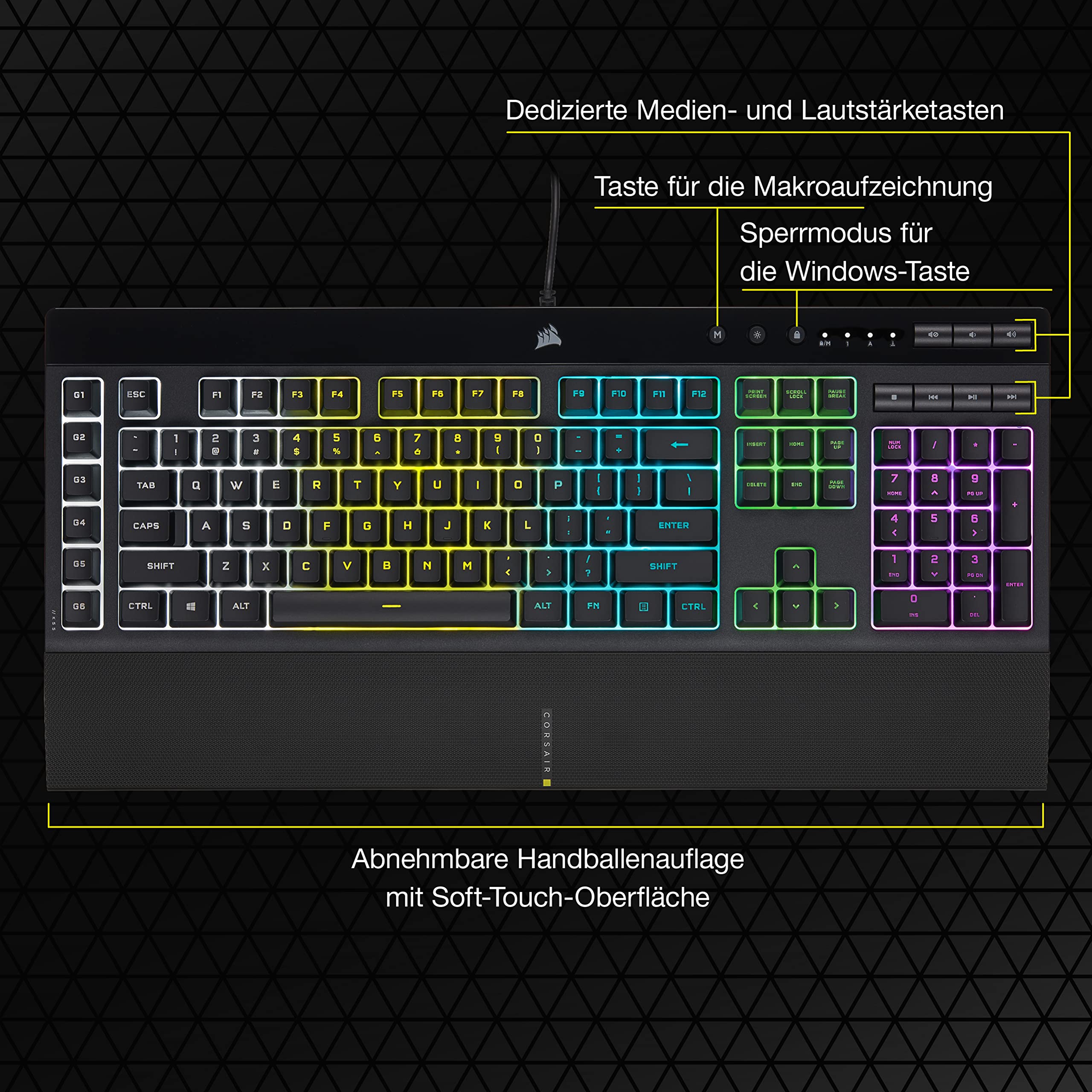 corsair-k55-rgb-pro-kabelgebundene-membran-gaming-tastatur-deutsche-qwertz-ip42- image 8