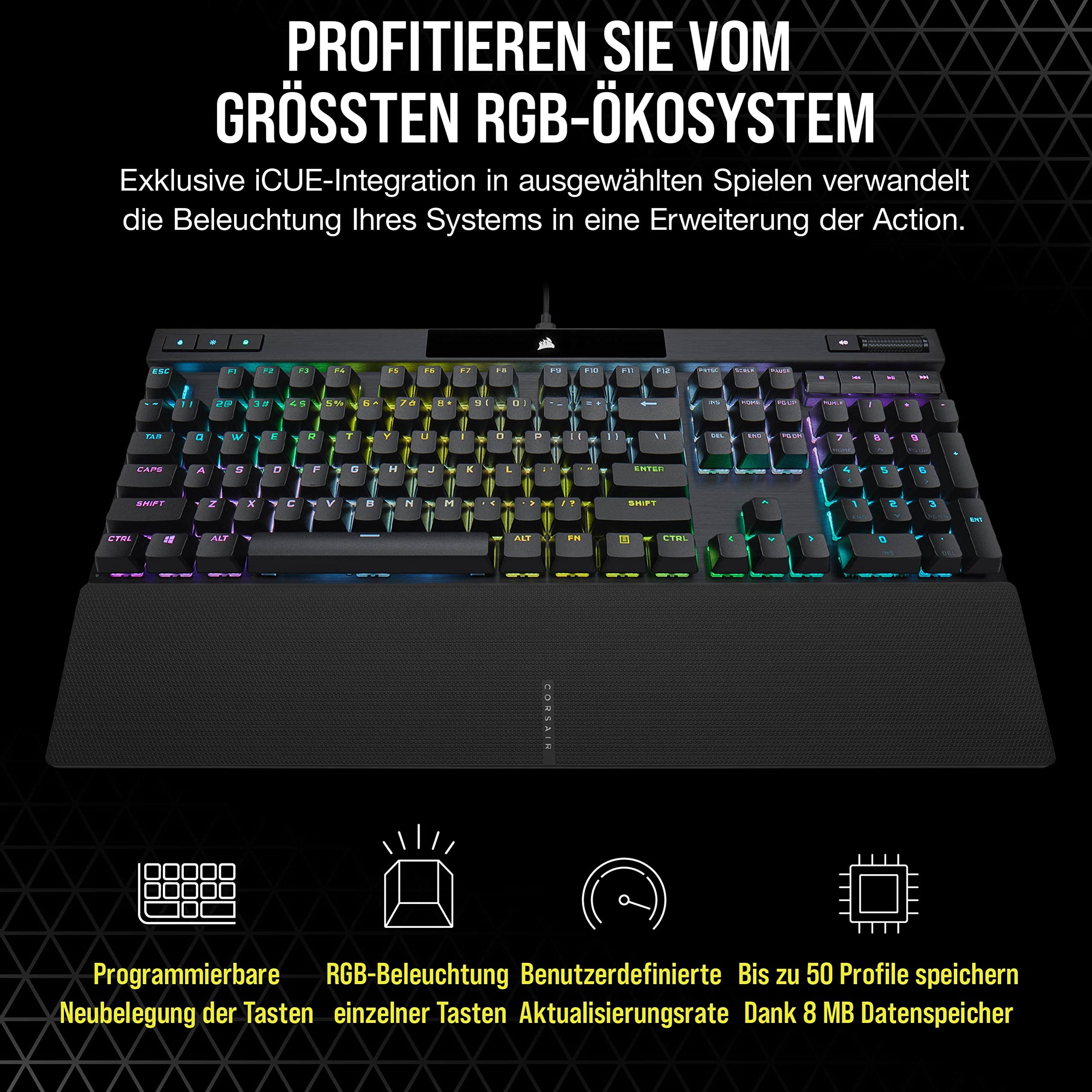 corsair-k70-rgb-pro-mechanische-gaming-tastatur-cherry-mx-red-8000hz-hyper-polli image 7