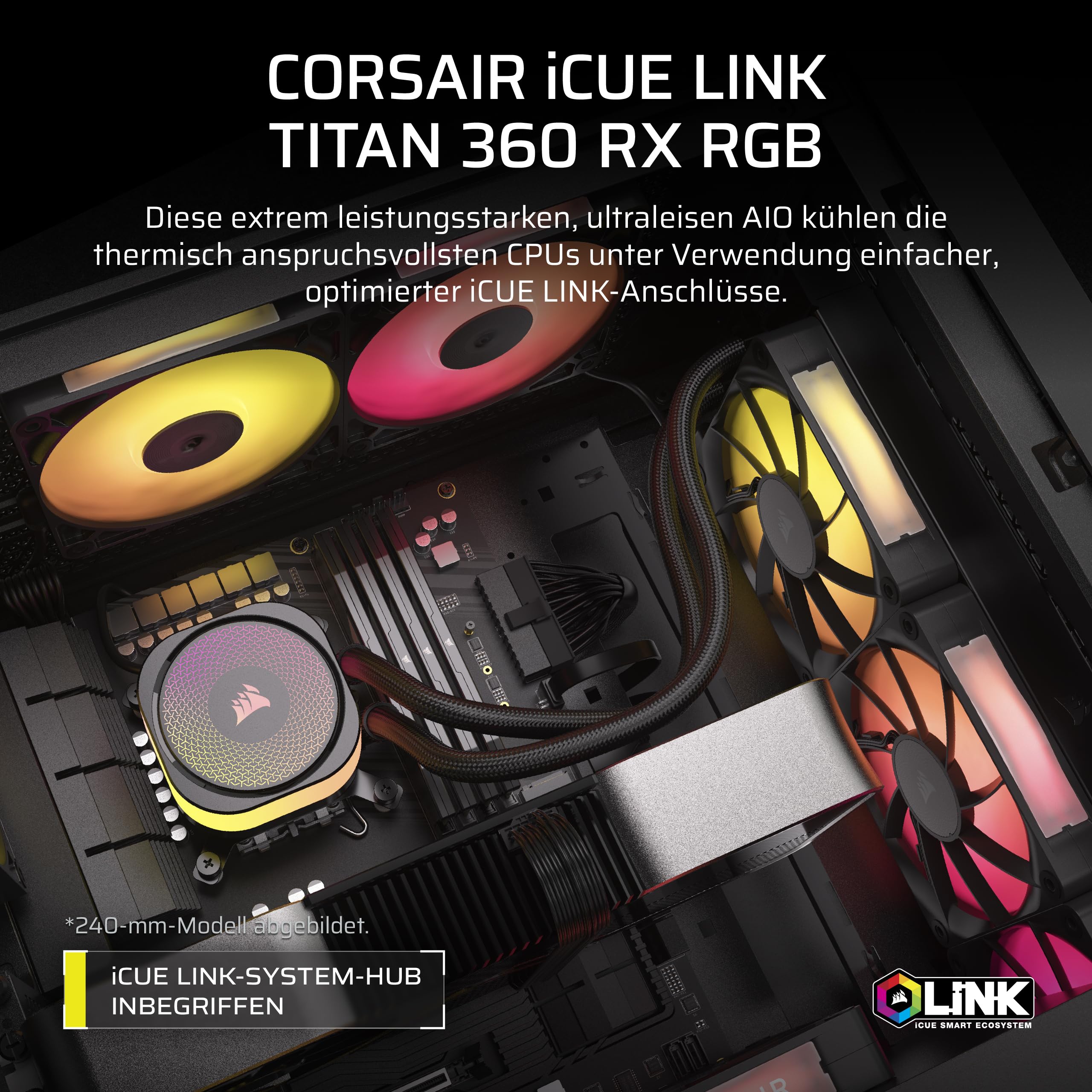 corsair-icue-link-titan-360-rx-rgb-fl-ssig-cpu-k-hler-360mm-aio-3x-rx120-rgb-l-f image 2