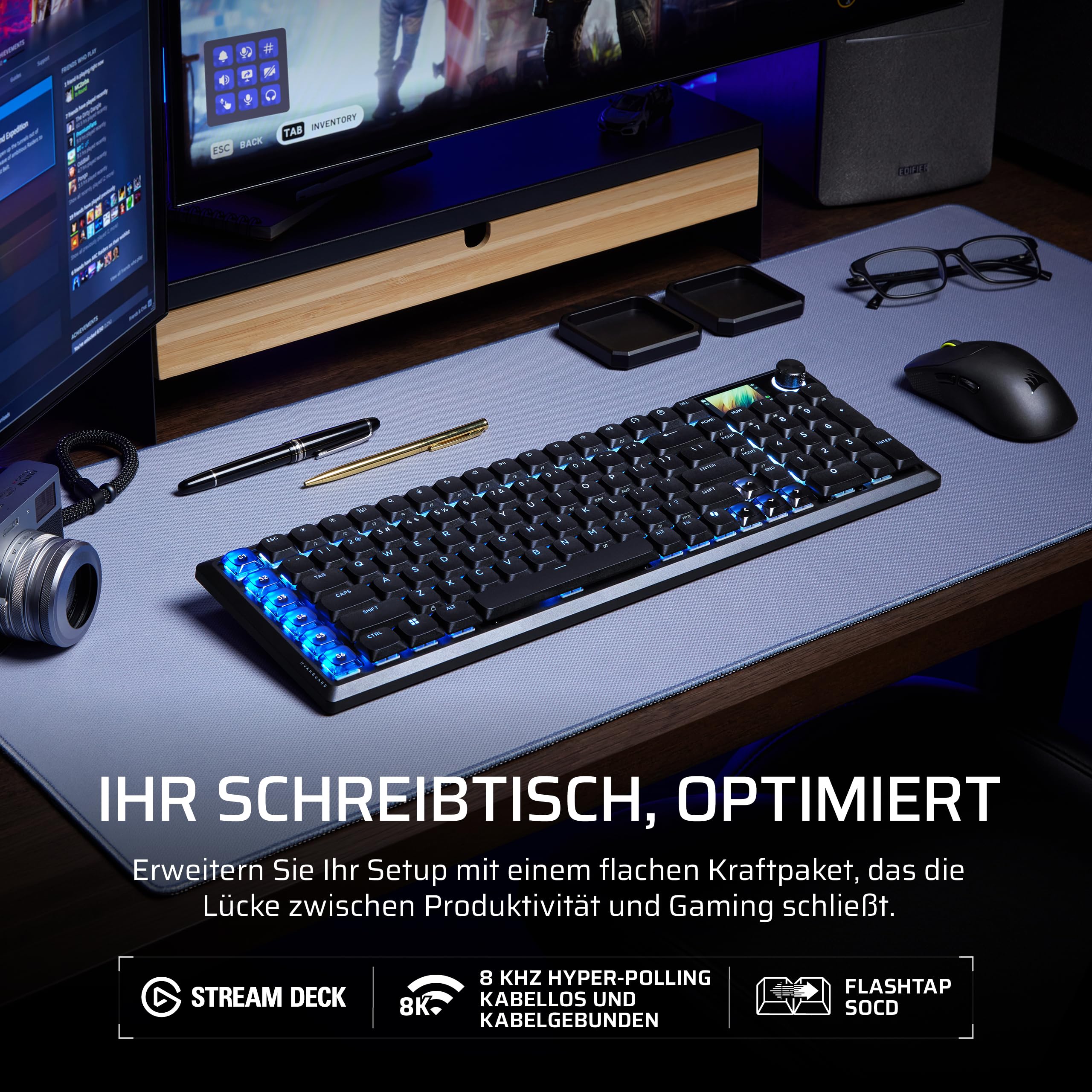 corsair-vanguard-air-99-wireless-rgb-gaming-tastatur-qwertz-deutsch-optical-mech image 2